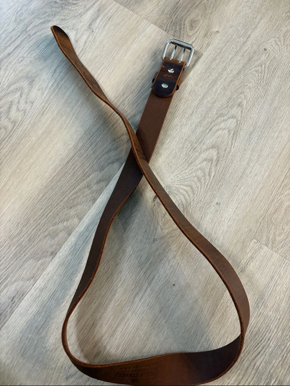 Main Street Forge Journeyman Full Grain Leather Belt Brown Size 44 classic